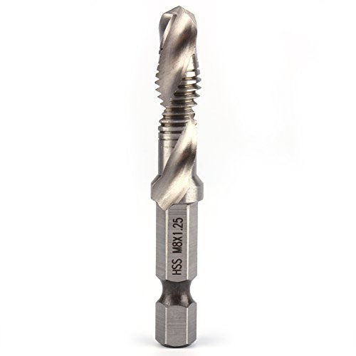 Foret Taraud,Taraud M8,Maschi M8 Punta Trapano,Foret Taraudeur,Forets Autotaraudeurs M8,M8 Tap M8 Hss 14 Perceuse À Tige Hexagonale Et Taraud Forets Coniques Pièce D'Outil Électrique