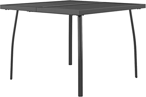 vidaXL Gartentisch Anthrazit 100x100x72 cm Stahlgitter