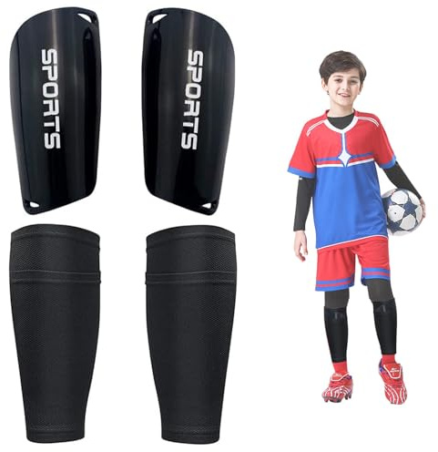 Schienbeinschoner Kinder Fußball,Schienbeinschutz für Kinder,Herren Schienbeinschoner Fußball mit Knöchelschutz,Jugendliche Fussball Shin Guards,Ausrutschen Einstecken Wadenärmel für Jungen Mädchen