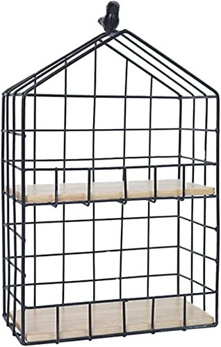 JOPLAX Antiker Stil Eisen Lagerregal Vogelkäfig Wandregal Wandbehang Dekoration Lagerhalter Racks Regal
