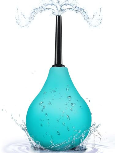 Poire a Lavement Intime Anale- Poire de Lavement Intime Femme Homme 224ML, Poire pour Lavement Rectale En Silicone Médicale, Douches Anal et Vaginale Sans BPA