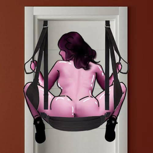 Sex Door Swing BDSM Sex Furniture with Sex Door Love Slings Bondage Restraints Pillows seat Sex Sling SM Sex Position Games Bedroom Sex Furniture for Adults Couples Sex Toy Holds up to 300LBS Sweater