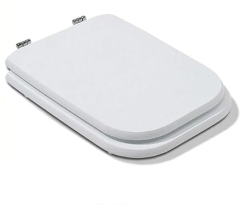 Sedile WC COPRI WATER Copriwater LEGNO MDF BIANCO QUADRATO Rettangolare