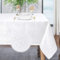Softalker weiße Tischdecke Weihnachten 100x140 mit Jacquard-Wellenmuster Abwaschbar Wasserabweisend Abwischbar Fleckschutz rechteckig Tischtuch für Outdoor Draußen Garten Party Geburtstag Hochzeit