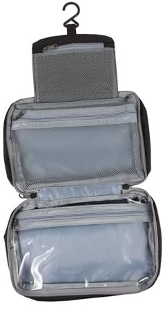 WOONEKY Hängende wasserdichte Kulturtasche Für Reisen Großer Kosmetik Organizer Für Damen Und Herren Für Badezimmer Und Unterwegs Mit Separatem Wasserdichtem Fach