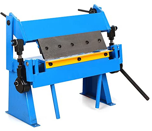 CCAUUB Panchina piegatrice in ferro da 0 a 135°, piegatrice manuale, piegatrice manuale, piegatrice in lamiera, colore blu, 30 kg, larghezza massima di lavoro 305 mm