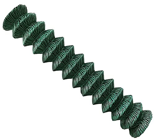 V2Aox PVC-ummantelter Maschendrahtzaun in grün, Draht Ø 2,8 mm, Maschenweite 60 x 60 mm, Viereckgeflecht, Höhe: 150 cm, Länge: 15 m