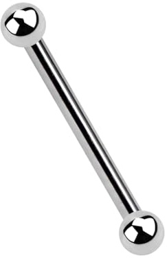 Titan Piercing Stab, Barbell in 1,6 mm Stärke mit 2 Titan Kugeln