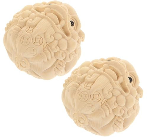 POPETPOP 2stücke Holzrollball Als Massageball Für Handübung Praktischer Kleiner Ball Zur Entspannung Glatter Handmassageball Zur Schmerzlinderung