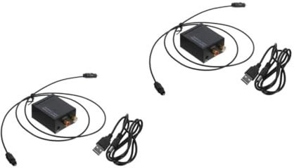 MUCKLILY 2stücke Digitaler Audio Analog-wandler Mit USB-stromversorgung Und Optischem Kabel Unterstützt kHz Installieren Für Rauschfreie Übertragung Für Heim-audiosysteme