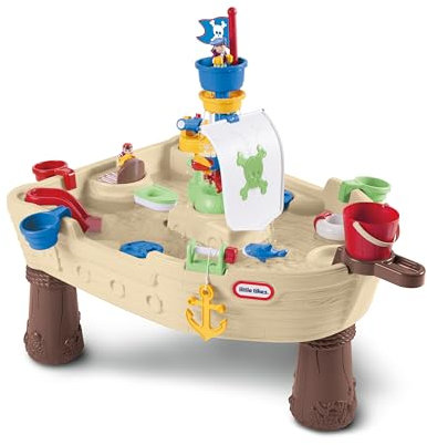 little tikes Anchors Away Pirate Ship - Water Play Table with Cannon, Spinner & Splashing Fun, Encourages Creative Play, Suitable for Ages 3 to 10 Years