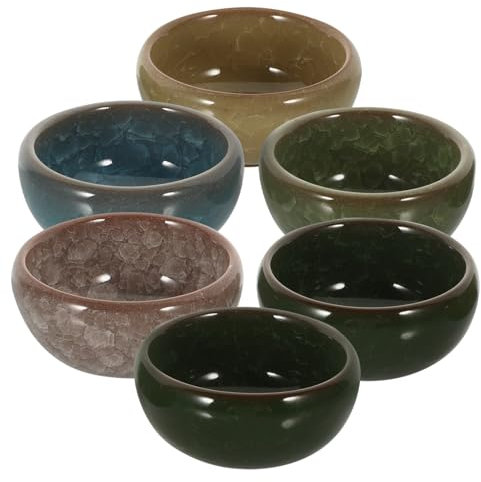 Gatuida Cuenco De Pequeño Para Aceites Esenciales, Color Mezcla, Set De 6 Piezas, Superficie Lisa, Apto Para Spa y Salón De Belleza, Uso Para Masaje y Aromaterapia