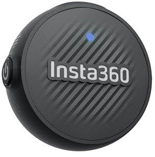 Insta360 Trasmettitore Microfono Air, 7,9 g ultraleggero, microfono wireless X5/X4/Ace Pro 2/GO Ultra, cancellazione del rumore, Vlog, streaming