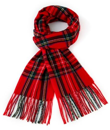 QSZHSL Echarpe Femme Hiver Echarpes, Écharpe Tartan Retro pour Femmes, Cape Glands Scarf Carreaux Chaud Carrée Souple Étole Couvertures, Grand Tartan Châle Motif à Plaid Classique Doux (1 Pcs)