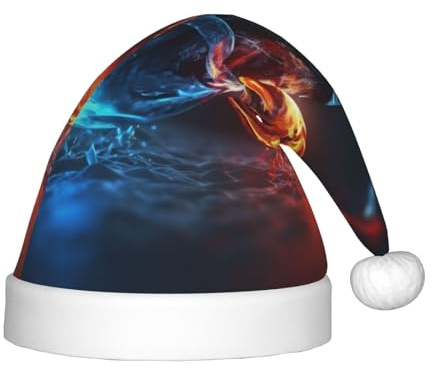 AMREWQYL Ice and Fire Balls printed Christmas hat for Kids Christmas Decoration Hat