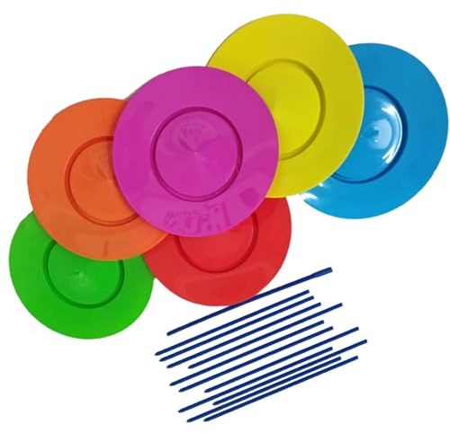 QUXVUIS Juego Interactivo Divertido para el Desarrollo de Habilidades con Platos de malabarismo para niños y Adultos, Accesorios Equilibrio y Juguetes acrobáticos, Juego malabarismo, Habilidades