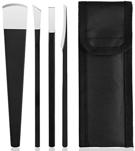 Segbeauty Juego de cuchillos de pedicura 4pcs, Cortador de la reparación del pie del cuidado de las uñas de acero de alto manganeso 4pcs, uso en el hogar del salón de belleza