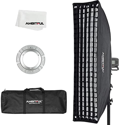 AMBITFUL FW30x120 30x120cm Strip honeycomb grid Bowens softbox, with honeycomb grid + carrying bag, for Bowens mount lamp