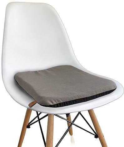FRIHET® Ergonomisches Kissen Memory Schaum | orthopädisch ergonomisches Sitzkissen | Antirutsch-Beschichtung | eckig 39x39cm, grau | Sitzpolster für Stuhl Büro Auto Bank (1, grau, eckig 39x39cm)