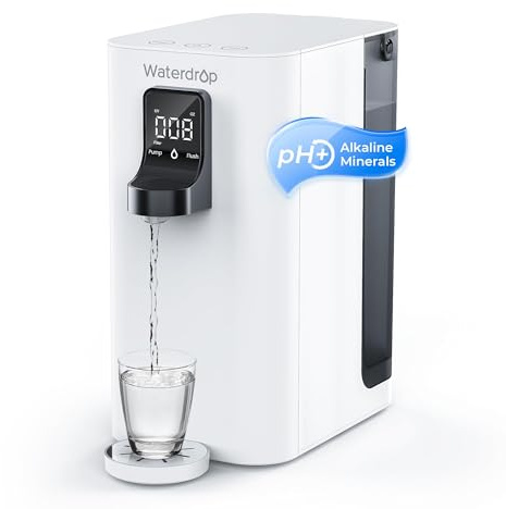 Waterdrop K19-SFK Reverse Osmosis Water Filter Countertop, Minerals, Countertop Reverse Osmosis System, 3:1 Pure to Drain, Reduce PFAS, No Installation Required, BPA Free