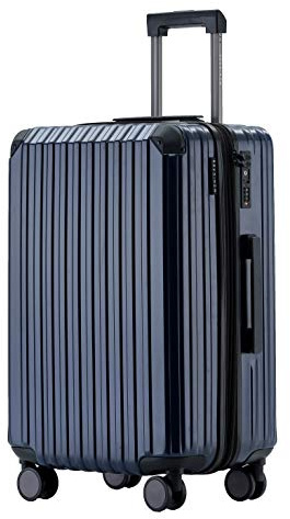Münicase Reisekoffer L 66 cm, TSA, Hartschalenkoffer, Dunkelblau