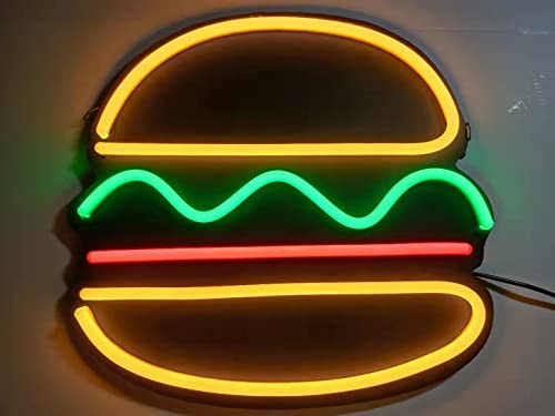 Miobo LED Leuchtschild für Gastronomie – Auffällige Werbung – Leuchtreklame – und Größen (48x25 cm, 55x33 cm, 48x48 cm, 60x45 cm) – Kunststoffrahmen – Rot und Weiß