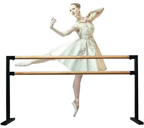 Ballettstange Doppeldecker-Ballettstange in einem Familientanzstudio, Eisenrohre und Holzgriffe, geeignet for Erwachsene und Kinder (Size : 1M/3.3FT)