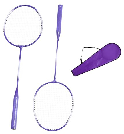 Kasmole Badmintonschläger,Badmintonschläger-Set,Badmintonschläger-Set für 2 Spieler | Badminton-Set für Erwachsene, Outdoor-Freizeitzubehör, Sportausrüstung für Jugendliche, Kinder