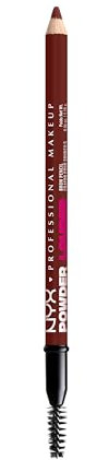 NYX Professional Makeup Powder Louder Brow Pencil, Buildable Shades, Up to 12 Hours of Wear, Transfer and Fade Resistant, With Thickening Micro-Fibres, Vegan Formula, Shade: Black Cherry