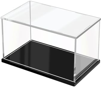 JUJOMAT Acryl Vitrine Schaukasten Transparente Vitrine Acryl für Action-Figuren Spielzeug Sammlerstücke 25*15*15cm