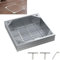 TOOSOAR Schachtabdeckung 30x30x6cm,Aluminium-Legierung Eingebettete Schachtabdeckung und Rahmen, Unsichtbare Inspektionsdeckel für Kanalisationsroste Rinnen