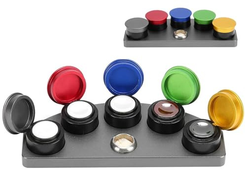 Nimisa Metall-Uhren-Ölerschale, 5 Uhrenölbox, Uhrenölbecher für Uhrmacher, Uhrenreinigungsset, Uhrenreparaturwerkzeuge & Kits, Transparent