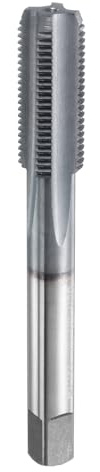 sourcing map M12 x 1,25 Metrisches Gewindebohrer, 6542, Kobalt-Schnellarbeitsstahl, TiCN-beschichteter Stecker, rechts, gerade Rillen, Schraubengewinde, Handgewindebohrer