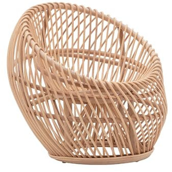 ZKALQECNF Korbstuhl Outdoor-Rattanstuhl – natürlicher Rattan-Loungesessel for Schlafzimmer, Terrasse, Balkon Rattansessel