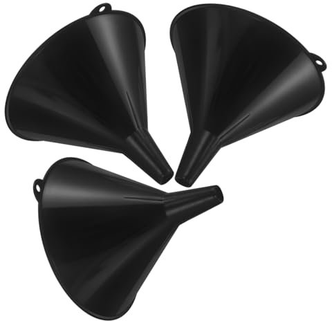 TOPPERFUN 3pièces Lot De Entonnoirs Plastique Pour Huile Moteur Carburant Transmission Sans Bouchon Pour Réservoir Essence