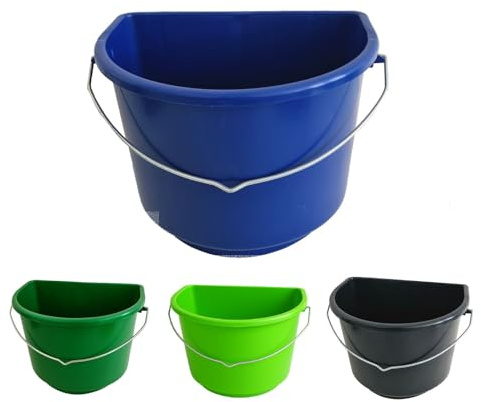 NETPROSHOP Stabiler Turniertrog Diana für Pferde - ideal für Turnierbox und Anhänger 34 × 25,5 × Höhe 24 cm, Farbe:Dunkelblau