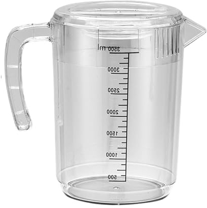 Clear Water Carafe Jug, Large Capacity Pitcher, 10.43x7.09 inchesHeat Resistant Container, Strainer Cover Handle, Built In Measurements, 2500ml Airtight Design, Perfect for Iced Lemonade Juice