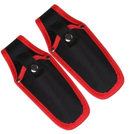 HIAKDOFT Funda para Tijeras de Podar de Lona Roja para Jardinería, Estuche Protector Práctico para Podadora de Mano, Resistente y Compacta, Adecuado para Herramientas de Jardín