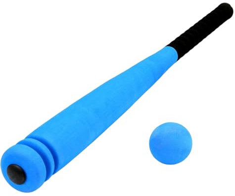 Nuiorfty Schaumstoff-Baseballschläger Leichter weicher Schaumstoffschläger mit Ball für Kinder Kleinkinder Jugendliche Outdoor-Indoor-Sportballspiele Blau