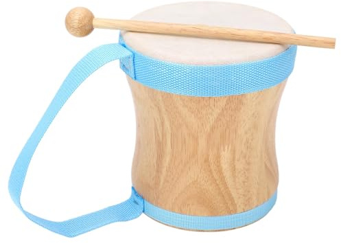Omquot Kindertrommel, Tragegurt-Design, Breite Anwendung, Bongo-Trommel mit Stock für Partys (Blau)