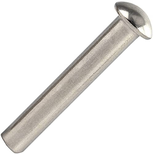 OPIOL QUALITY® Halbrundnieten DIN 660 / ISO 1051 5x30 mm aus Edelstahl A2 V2A (20 Stück) Halbrundkopf Vollnieten Nieten Niete Rostfrei Halbrundniete