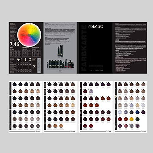 Femmas Nuancier de couleurs avec véritables mèches de cheveux multicolore sans ammoniaque pour toutes les couleurs de cheveux