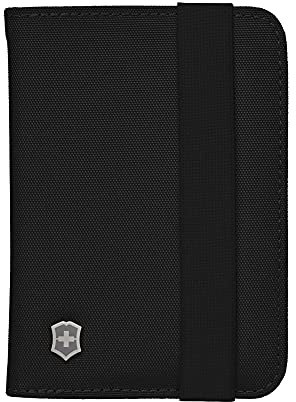 Victorinox Reisepasshülle mit RFID-Blocker, Organizer für Ausweis, Kreditkarten, Reisedokumente, Verschließbare Reisepasstasche, Schwarz