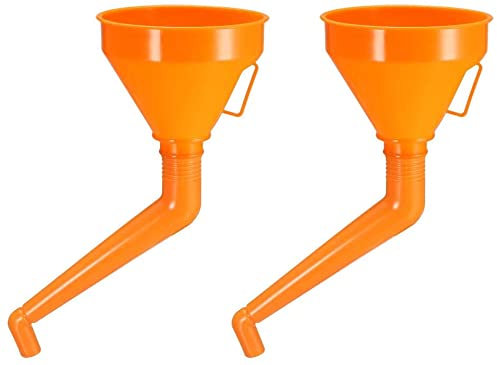 XYWHPGV 2pcs Kraftstofftrichter 5 Zoll Universal Kunststoff Auto Motorrad Tanken Benzin Motoröl Trichter mit Filter - Orange(b1199 12c58 8beb7 50c94 e8c7e ddab4