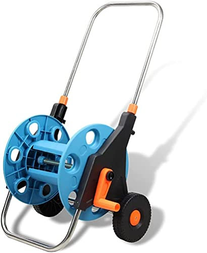CFDZCP Tragbarer Schlauchwagen Mit 50 M Schlauchtrommel, Gartenschlauchwagen Mit Rädern, Schlauchwagen Mit Leicht Zu Greifender Kurbel, Schlauchwagen for Garten, Rasen Und Terrasse
