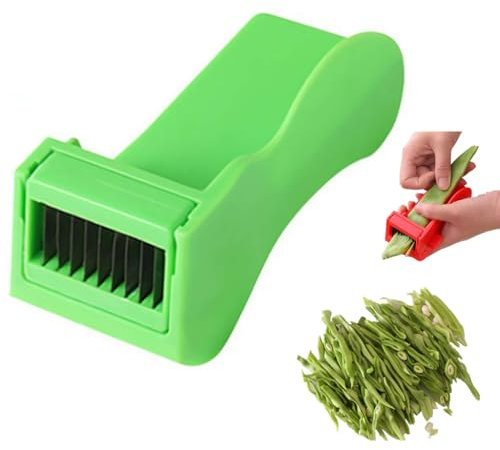 Green Bean Slicer, Bean Slicer Cutter, Multifunction Bean Slicer, Stainless Steel Bean Cutter Green Beans String Bean Slicer, Bean Grater Fruit Cutter Kitchen Supplies Beans Cutting Tool