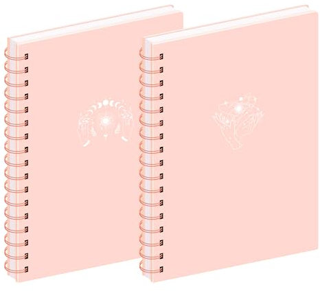 MGGAO 2 Pack Spirale Notebook, A4 Ästhetische Notizbücher für Frauen, College ruled Notebook, 160 Seiten, Büro Schule liefert Geschenke