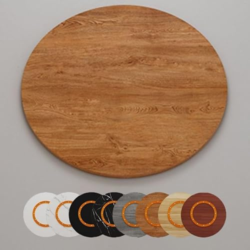 GSKFXJ 50cm 60cm 80cm Mesa Giratoria De Comedor Grande Plato Giratorio De Madera Lazy Susan, Bandeja Giratoria para Cocina, Grueso Y Duradero(Golden Oak,60cm/24in)