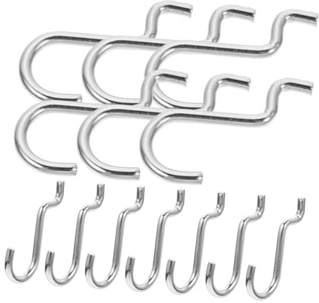 CHILDWEET 24stücke Hochleistungshaken Für Garage Aus Metall Wandhaken Für Stecktafeln Kleine J-haken Als Stecktafel-organizer Haken Für Garagenwand Und Werkstatt
