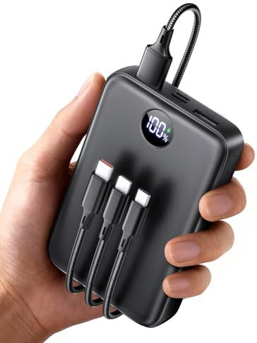 Power Bank 40000mAh, 22.5W Mini mit USB-C Input & Output Schnellladung PD QC 3.0, Externer Akku mit LED Display, Kompatibel mit iPhone 17 16 15 14 13 Xiaomi Samsung iPad Travel Camping Outdoor